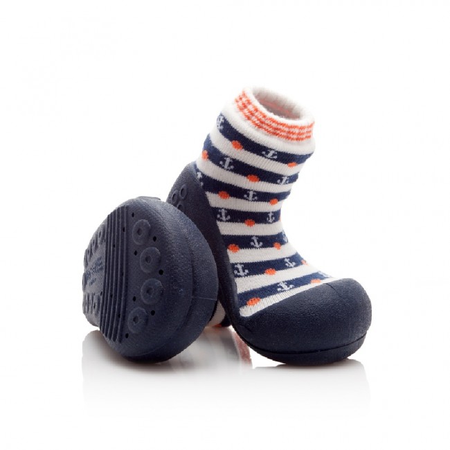 ATTIPAS MARINE NAVY ergonomical shoes kids infants non skid soft sole 